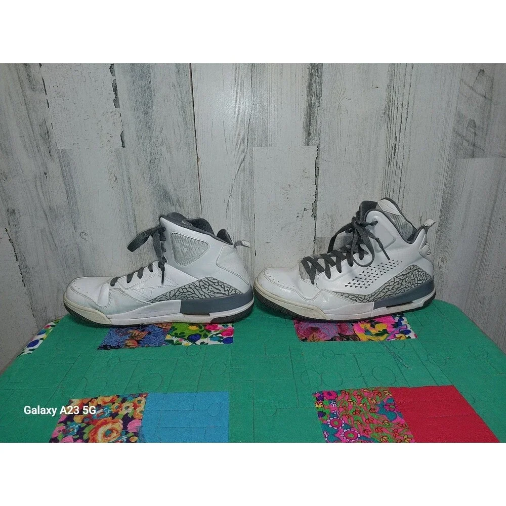 Nike Air Jordan Premium Flight White Cool Grey MENS SHOE SZ 10 641444-100